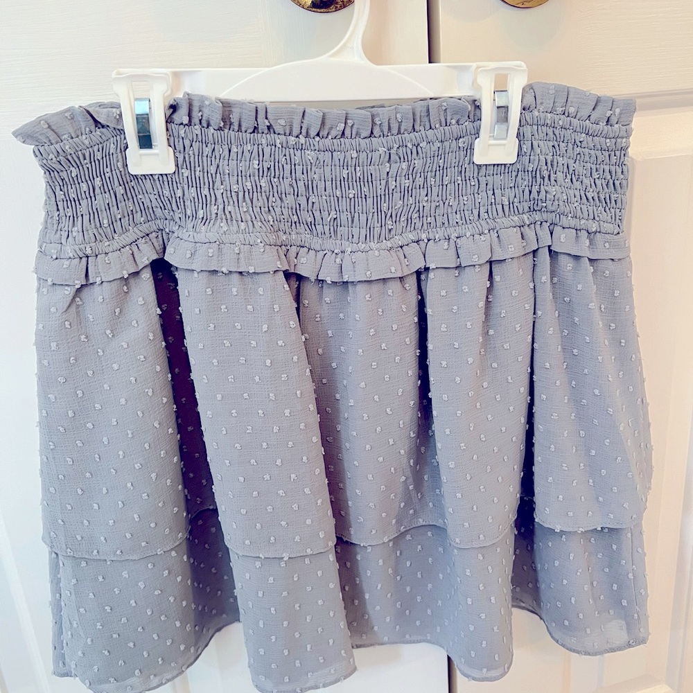 Storia Size M blue tiered lined skirt